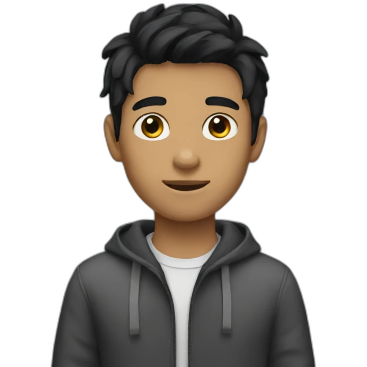 boy with black hair emoji