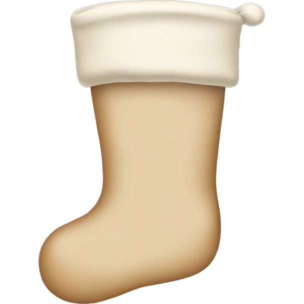 Beige christmas stocking emoji