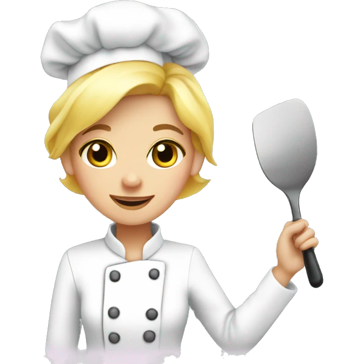 Blonde cute chef emoji