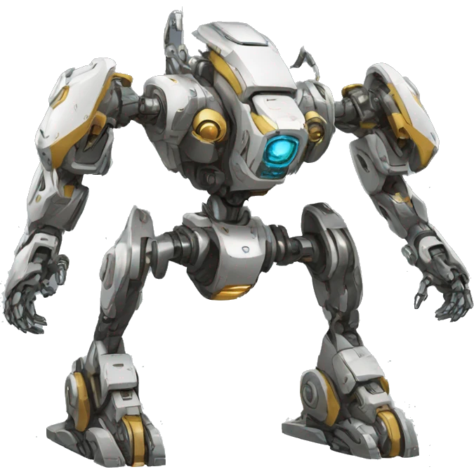 Futuristic mechanical lombax-mecha full body emoji