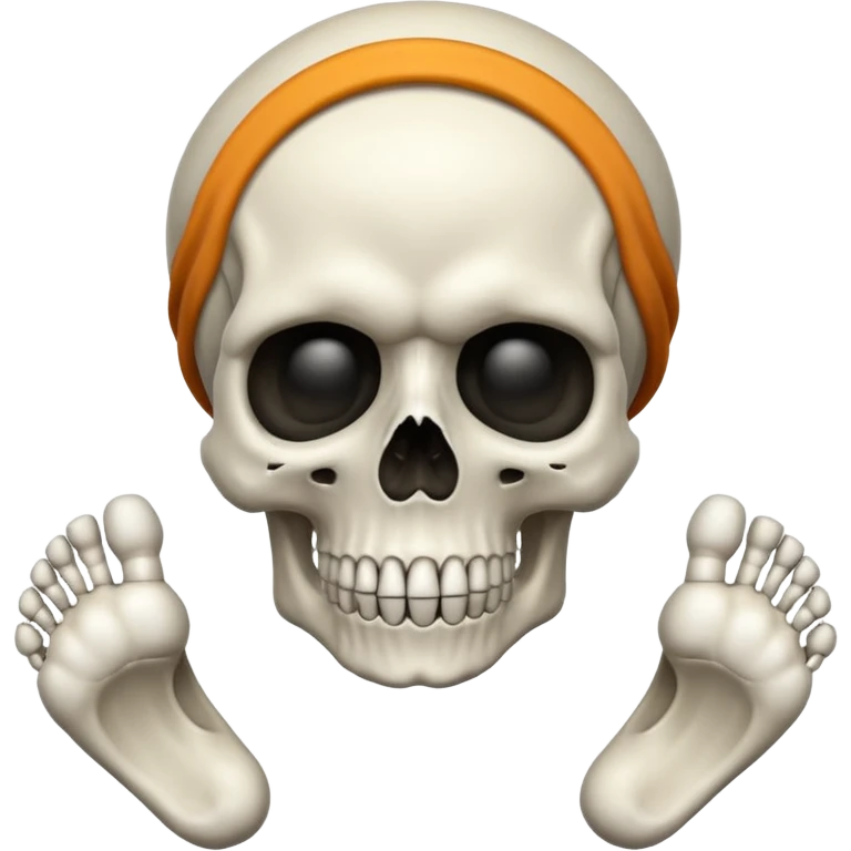 Skull with feet emoji