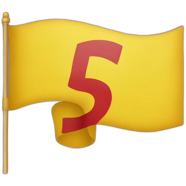 Yellow 50 red 50 in horizontal flag emoji