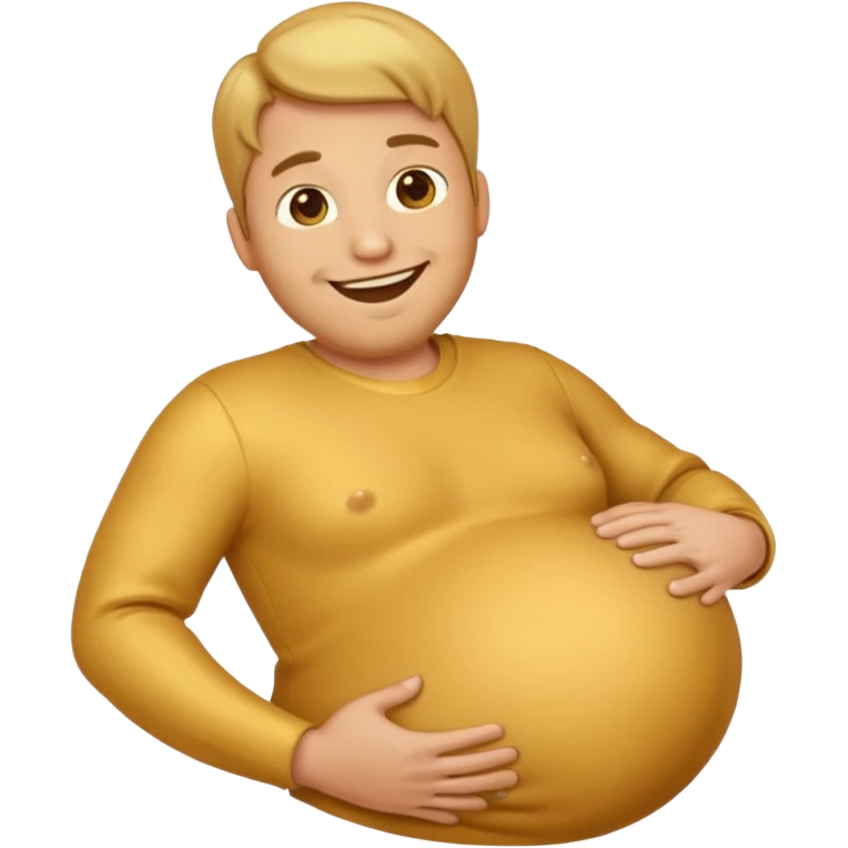 golden pregnant man emoji, sideways vertical emoji