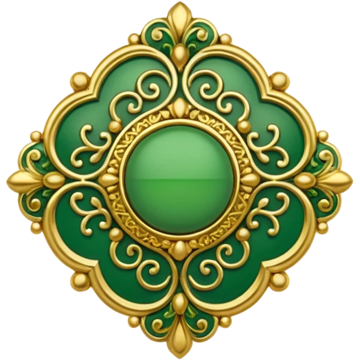 pin with golden and green colours emoji