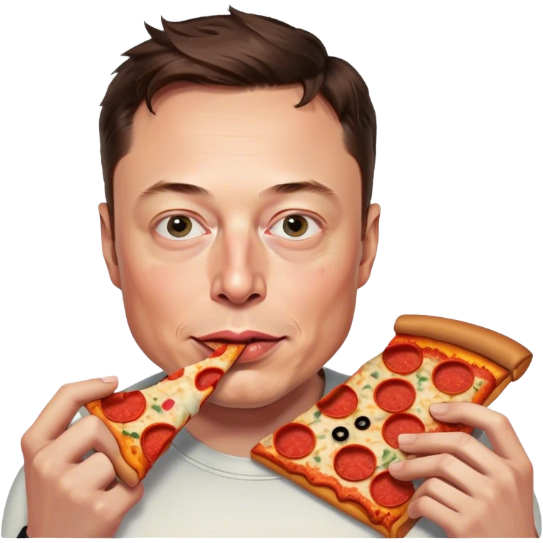 for elon musk eating pizza emoji