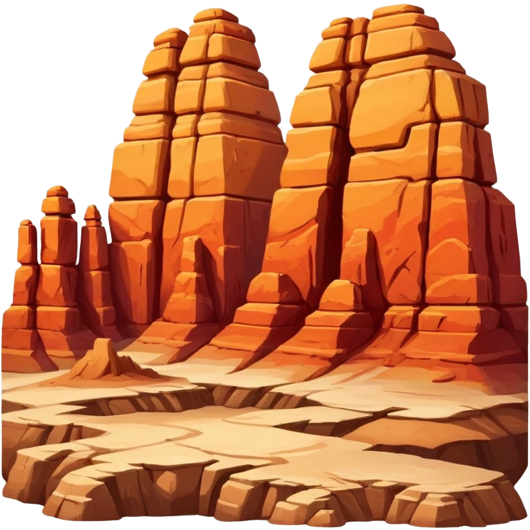 Orange, brown, and red southwestern rock formation emoji