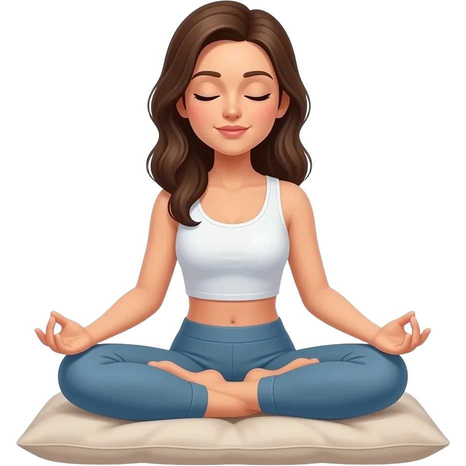 woman practicing pranayama technique emoji