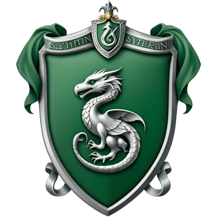 slytherin crest from Hogwarts emoji