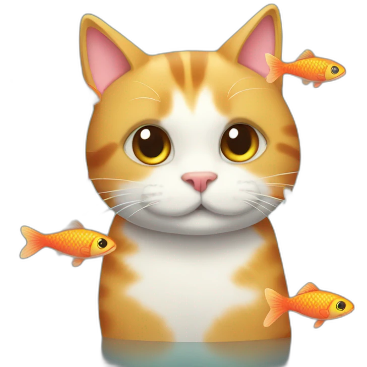Cat and fish emoji