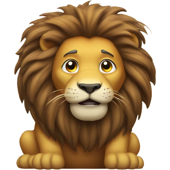 a lion pooping  emoji
