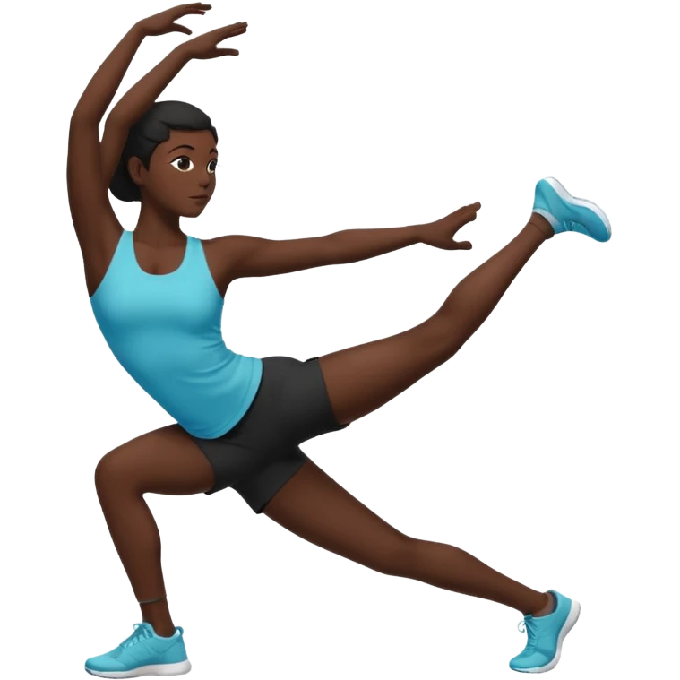  silhouette doing stretching exercise emoji