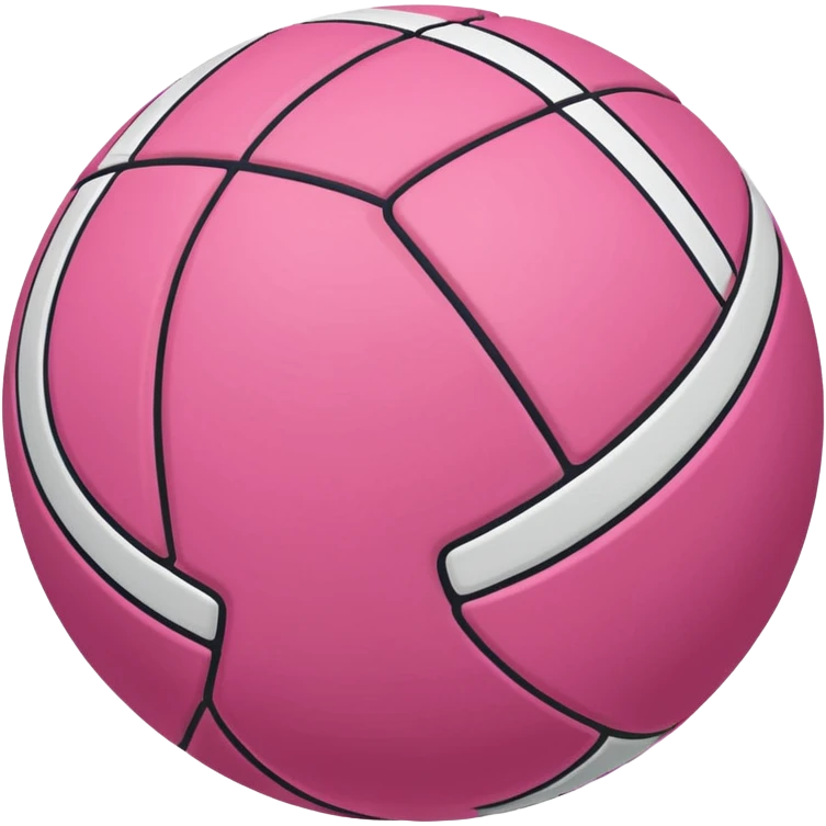 a pink netball, simple cartoon style emoji