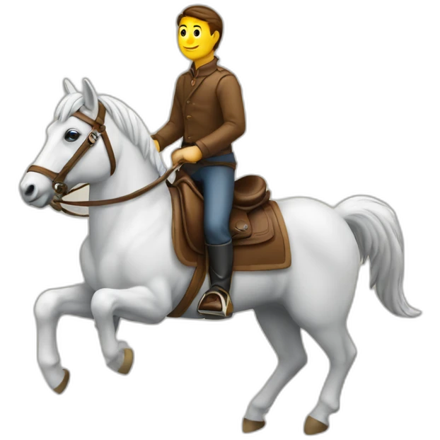 Homme sur un cheval emoji
