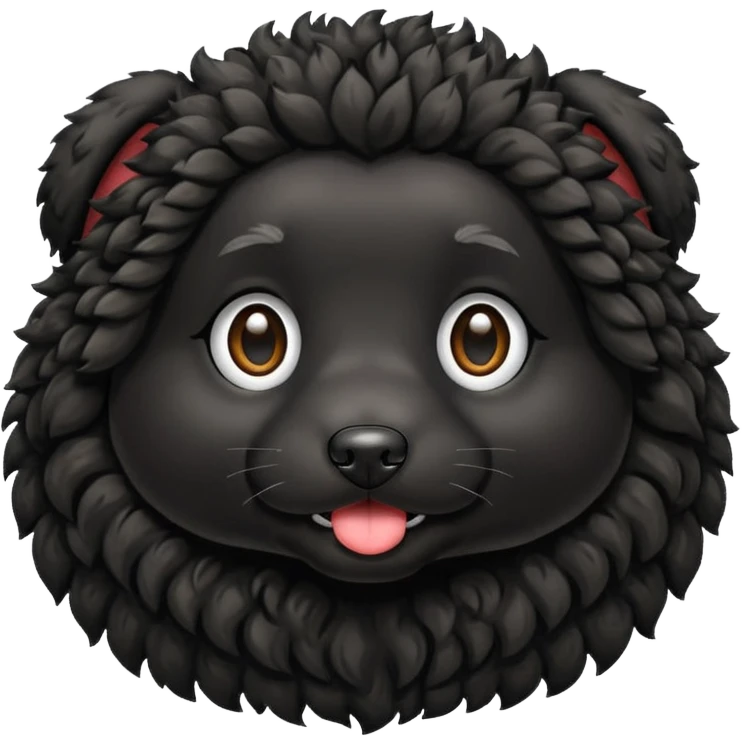 A multipoo black dog emoji