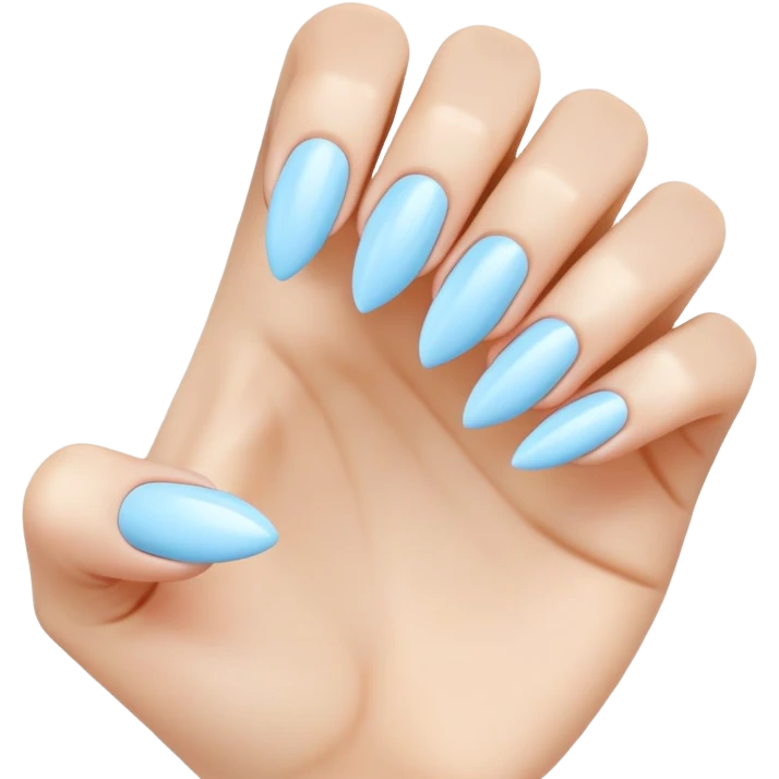 Light blue acrylic nails emoji