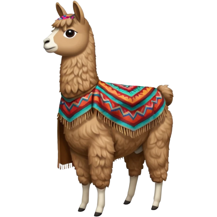 Llama con poncho emoji