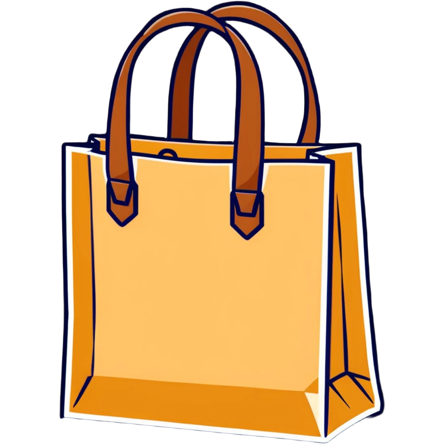 shopping bag with an Indiana Jones hat on top emoji