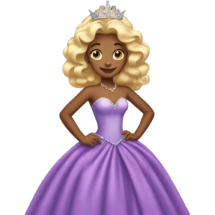 princess in a ballgown emoji