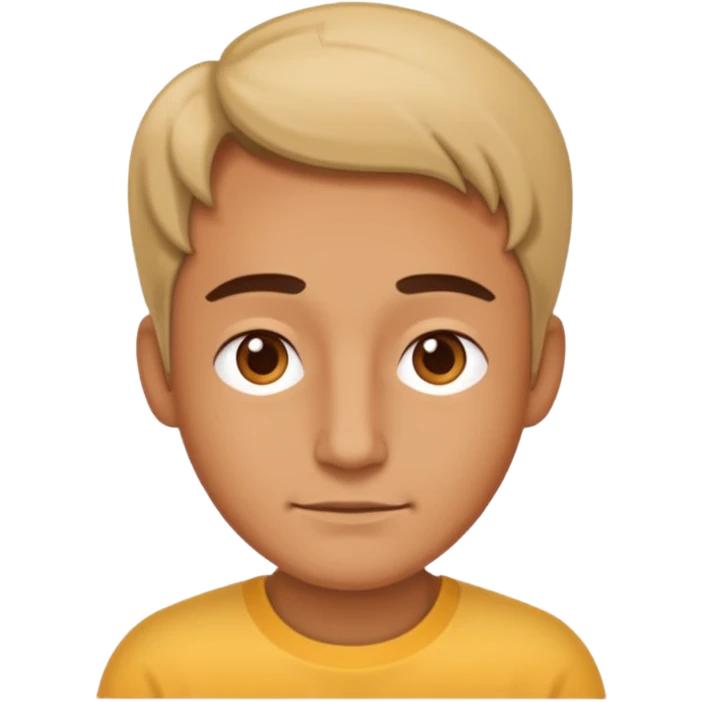 a nonchalant character, relaxed and indifferent emoji