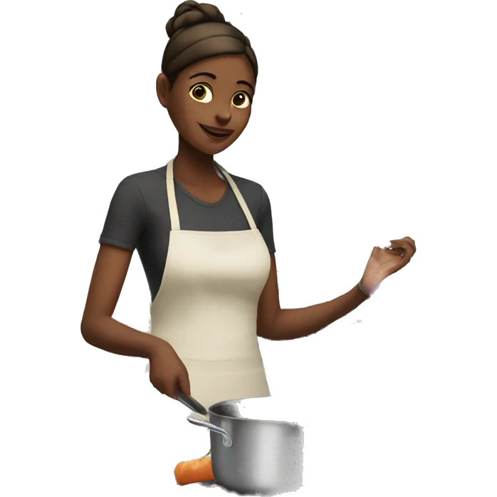 tall girl cooking emoji