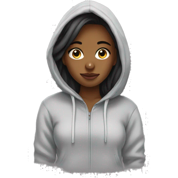 girl in boyfriends hoodie emoji