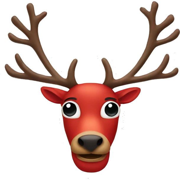 Red reindeer  emoji