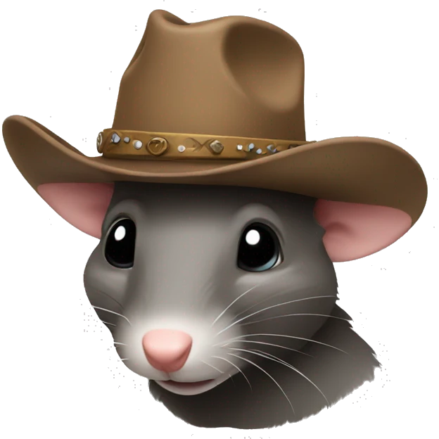 rat wearing cowboy hat emoji