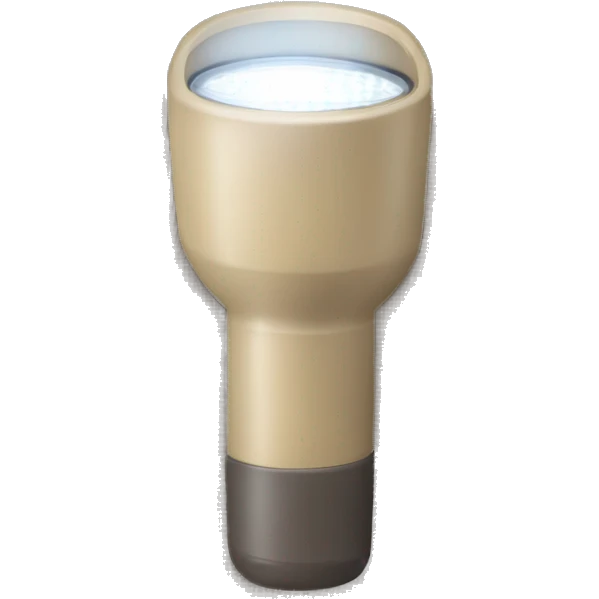 Beige flashlight  emoji