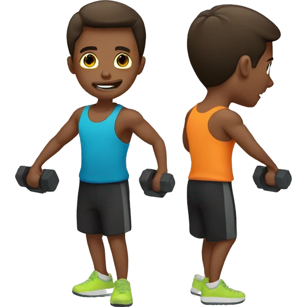 Boy gymming  emoji
