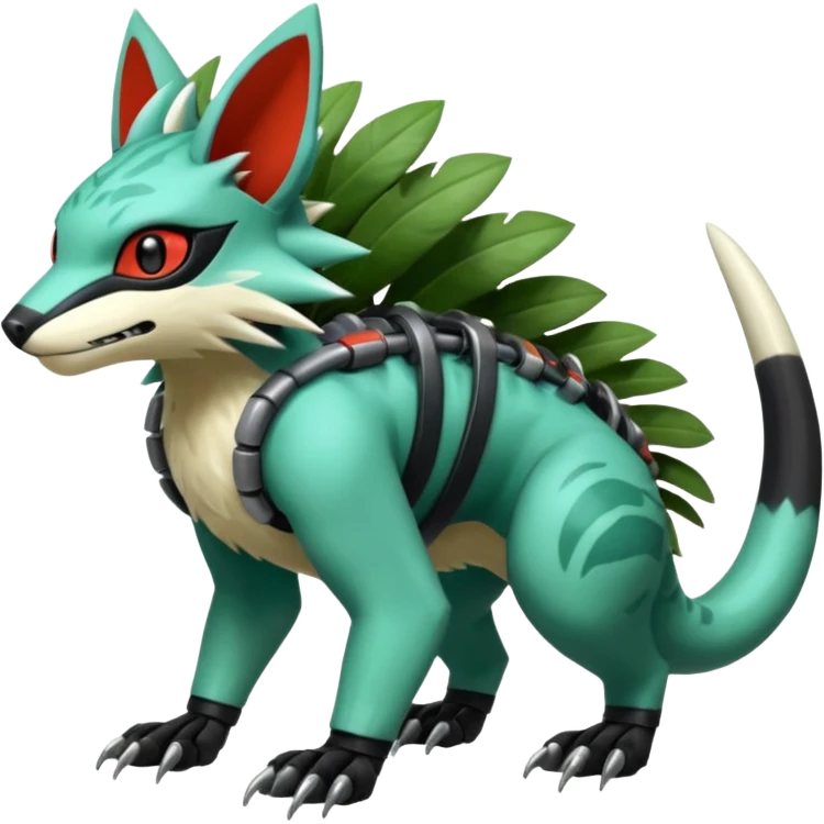  exotic tropical cyber-Litten-Linoone-Noibat-Fakémon-Pokémon-Vernid-creature emoji