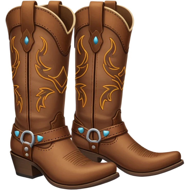 Pair of each Western boots emoji