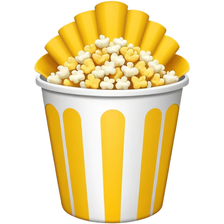 high definition emoji of a popcorn bucket with crisp edges emoji