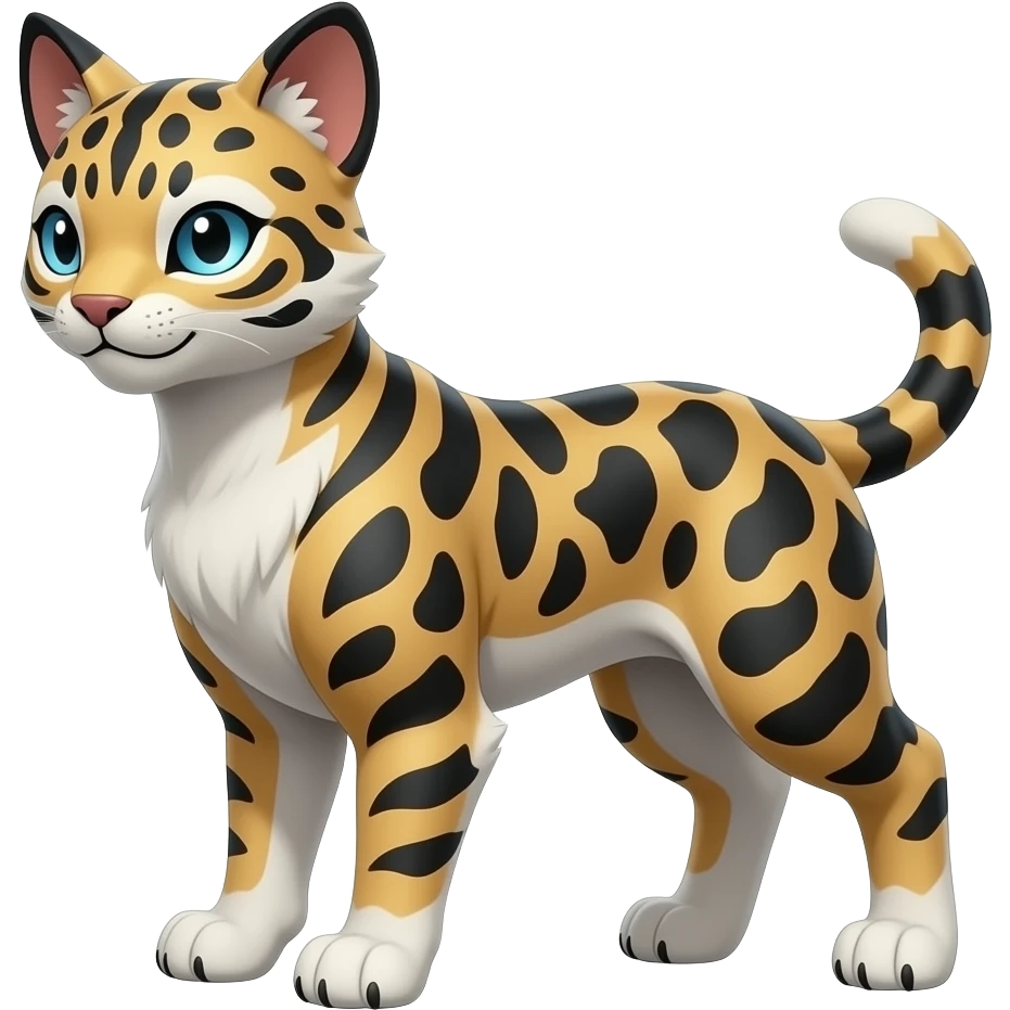 Digitigrade elemental realistic pretty elegant sleek shiny patterned quadrupedal Randomly patterned Shinx-Liepard-Houndour-Arcanine-Electrike-Fakémon-Digimon-animal-hybrid, full body, short nub-tail emoji