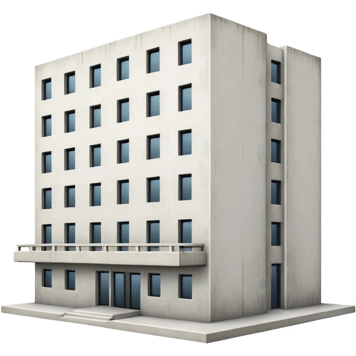 Berghain exterior, white background emoji