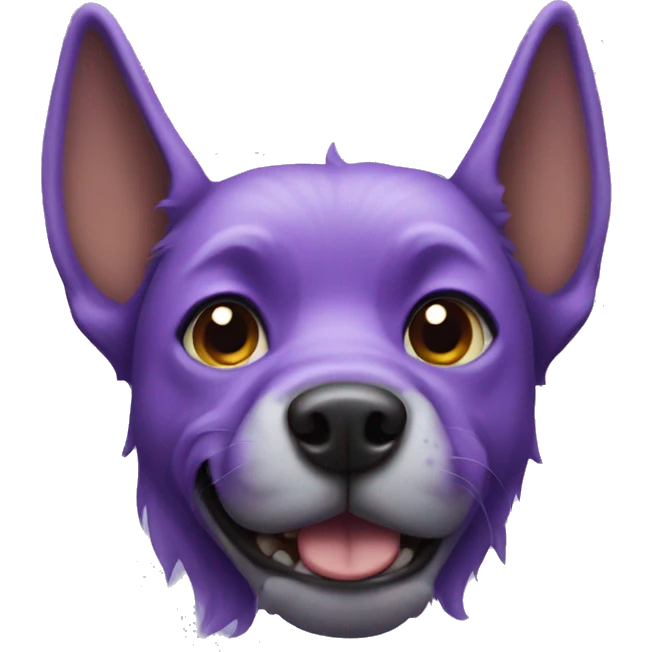 purple dog with horns emoji