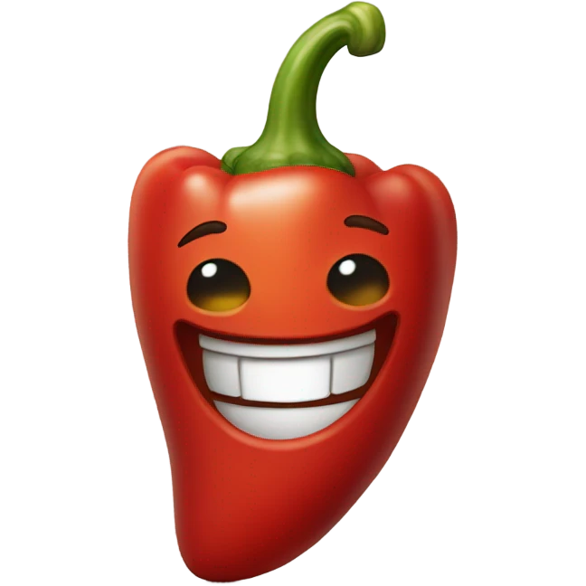 red pepper smiling emoji