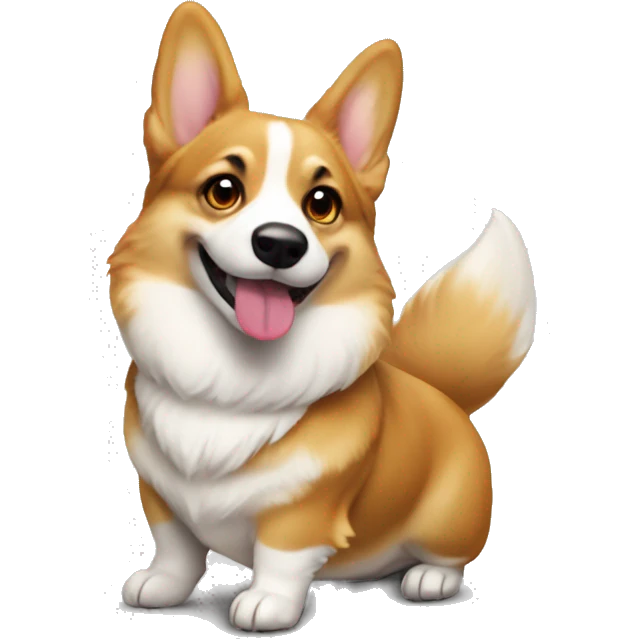 Corgi playing turkish game 101, okey emoji