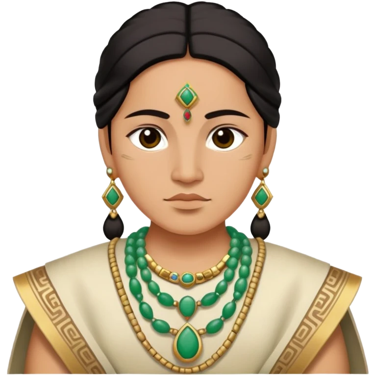 Toltec person with traditional clothing and jade jewelry emoji