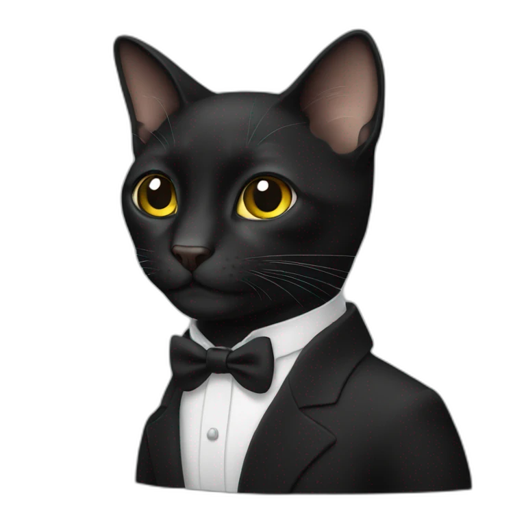 Gato negro emoji
