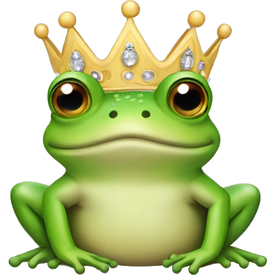 Frog with a tiara emoji