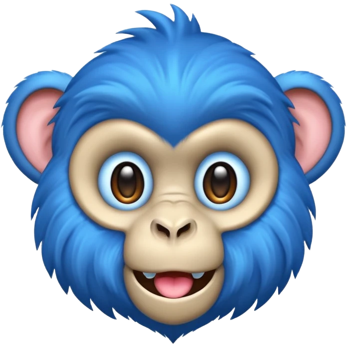 Blue monkey  emoji