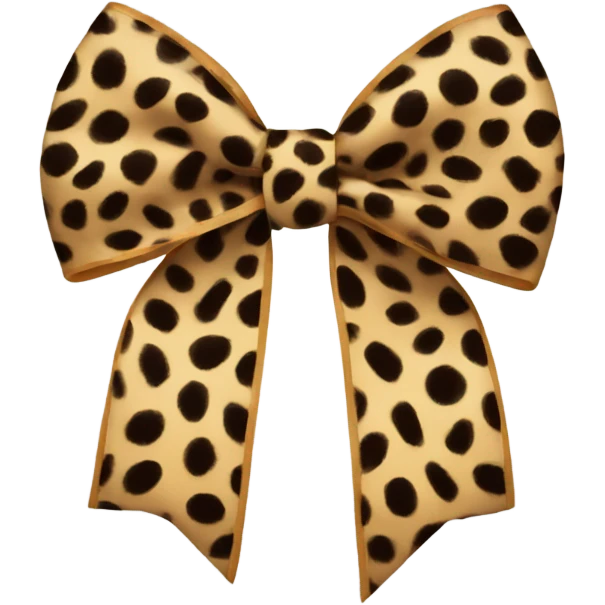 Cheetah print bow emoji