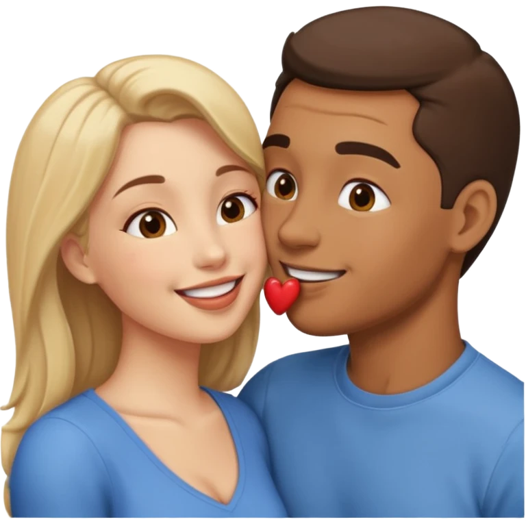 Couple kissing each other emoji