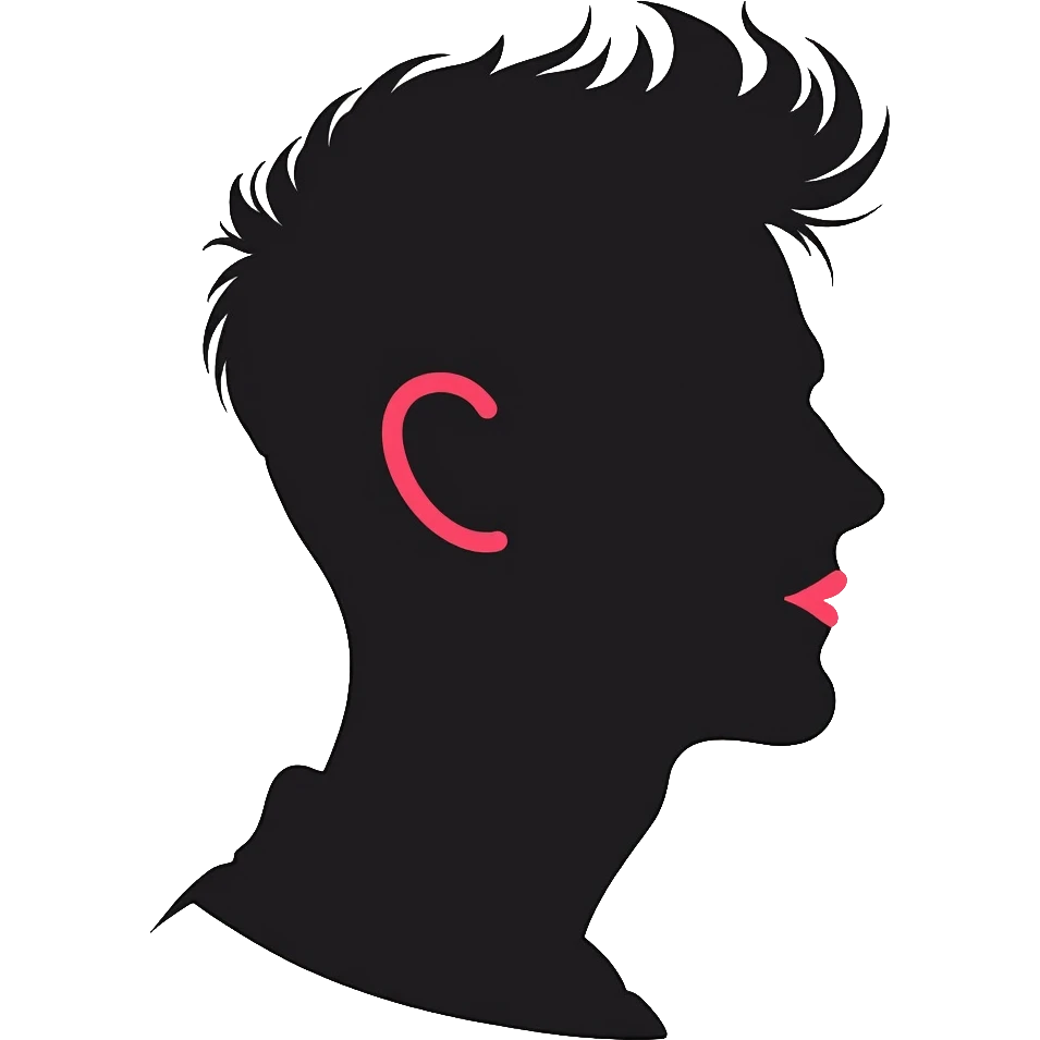 man profile silhouette emoji