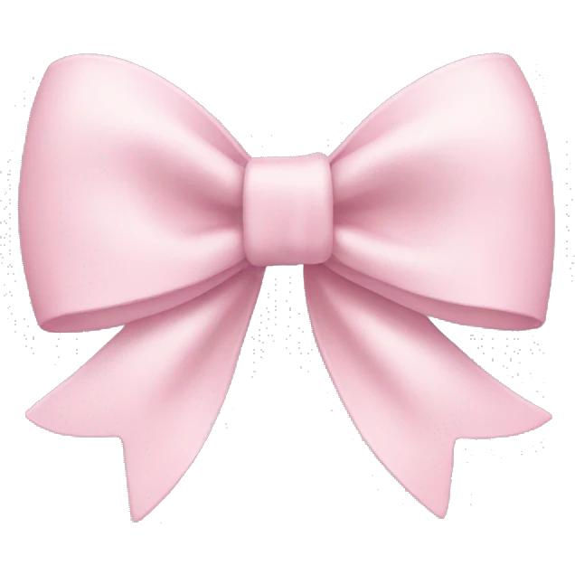 Pale pink bow emoji