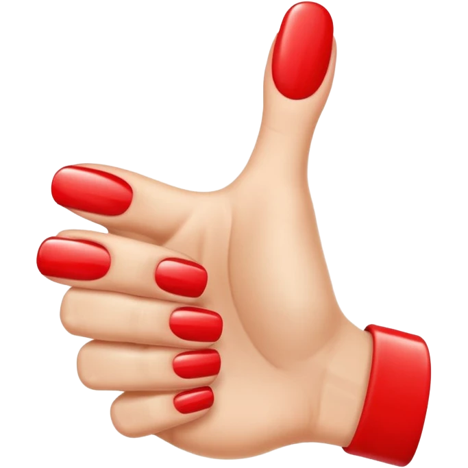 Thumbs up with nail polish emoji