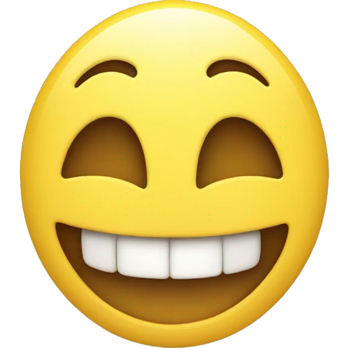 smiling face with a yellow bone in its mouth emoji