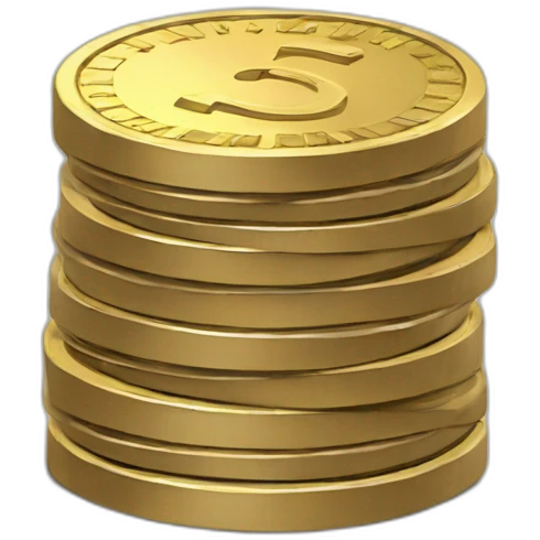 3 Coins stack emoji