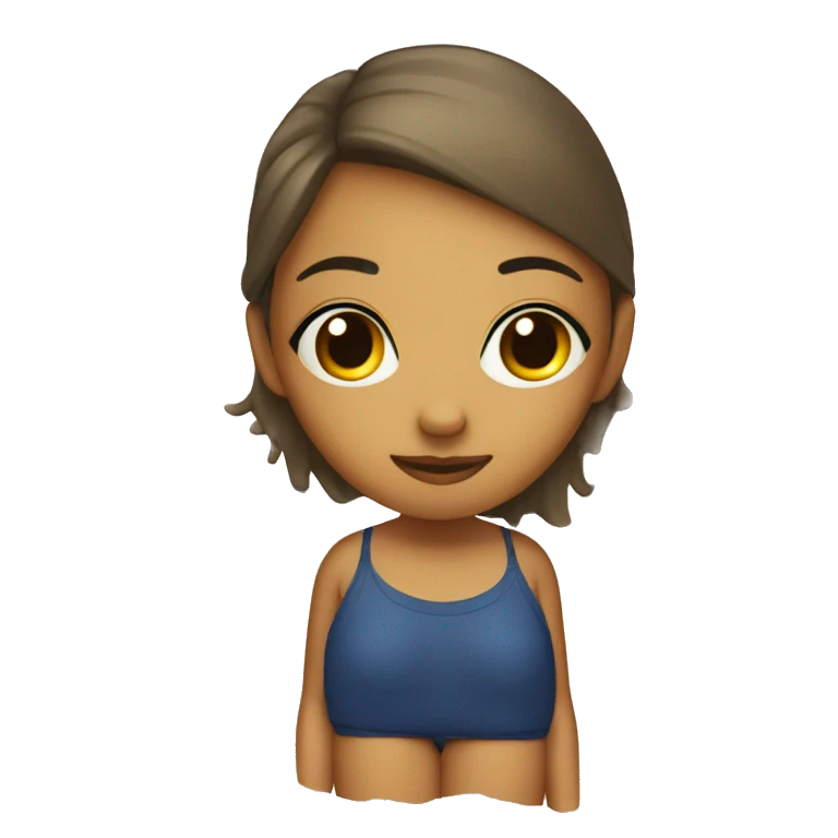 Girl chilling on a beach emoji