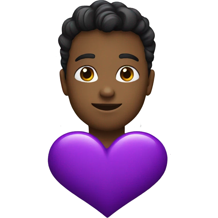 Black and Purple Heart emoji